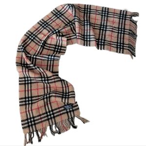 Authentic Burberry Vintage 100% Cashmere Nova Check Scarf| Minor Flaw